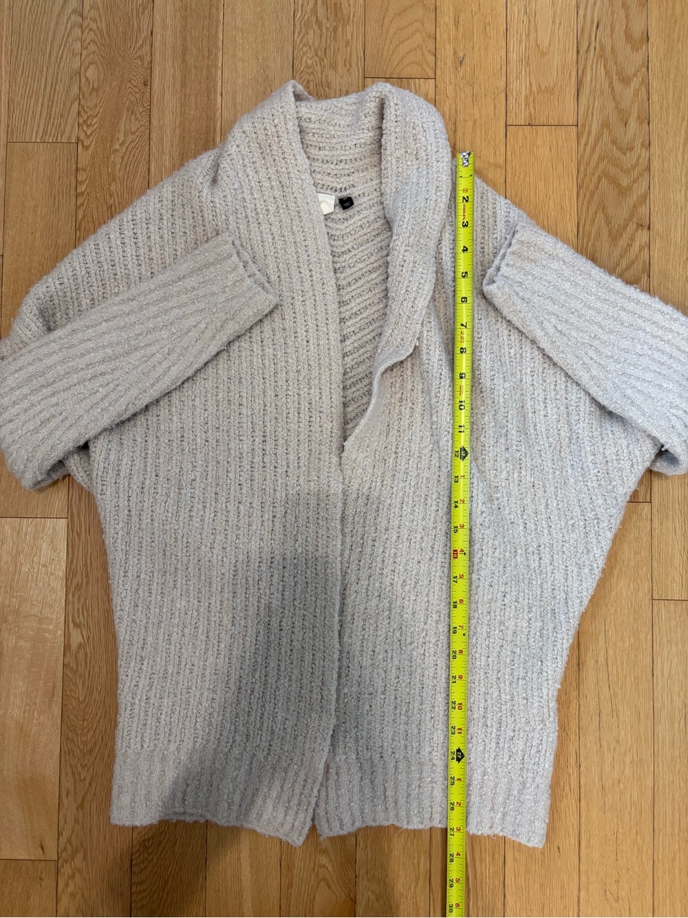 Anthro Sleeping on Snow Chevron Cocoon Cardigan XS Cream Alpaca Wool Boho Chic - Picture 5 of 11